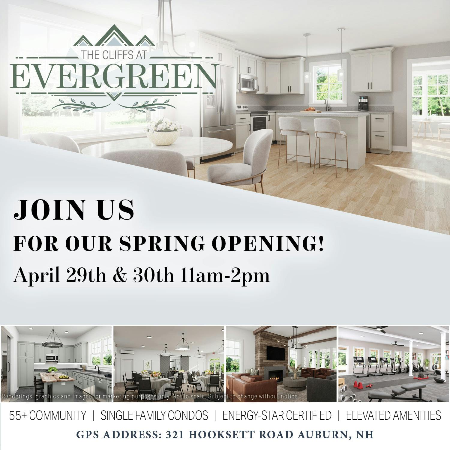 The Cliffs at Evergreen Spring Opening: Live Life Elevated at Auburn NH's First 55+ Community 